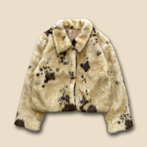 【SAMPLE】cow fur jacket / beige