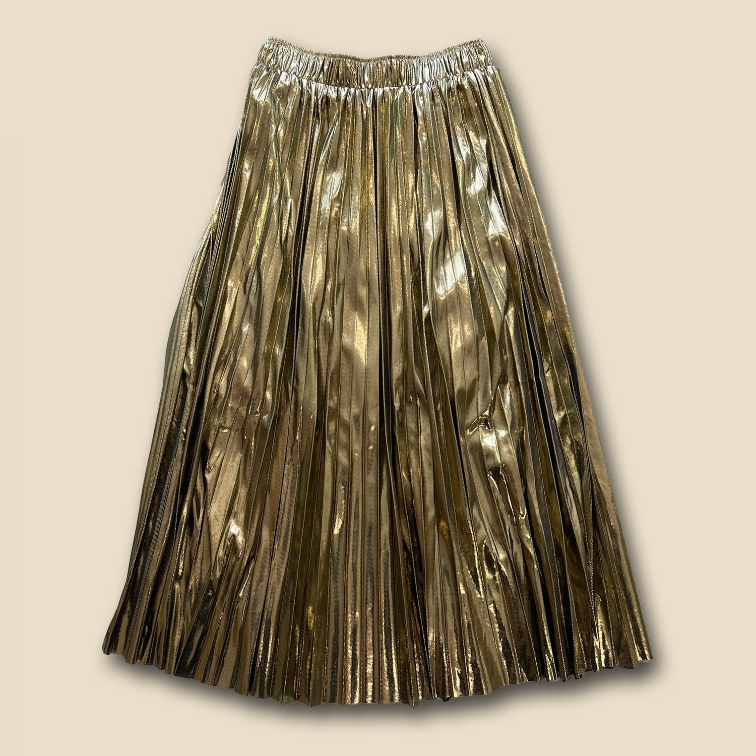 【SAMPLE】gira-gira pleats skirt / metal gold