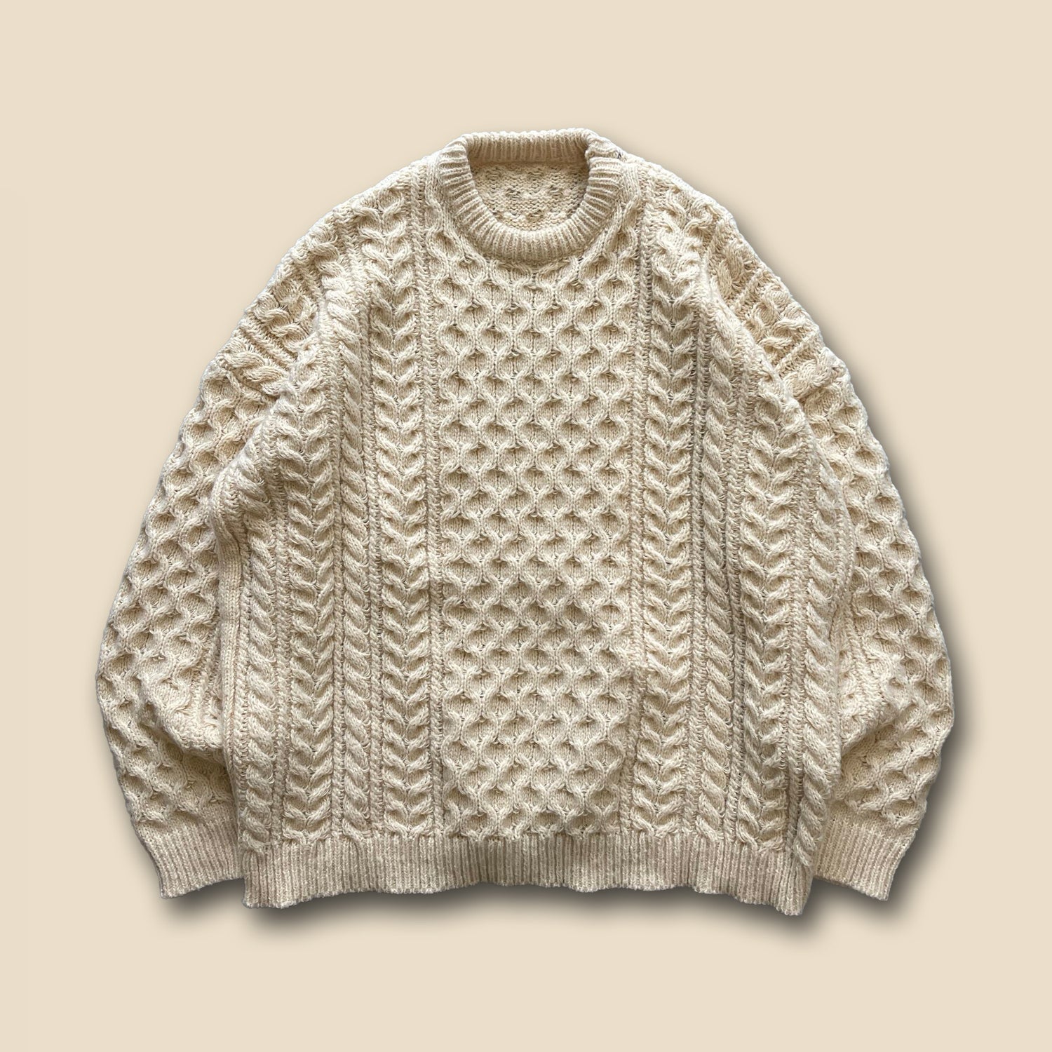 【SAMPLE】basic cable knit / ivory