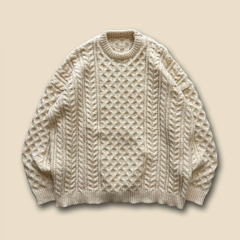 【SAMPLE】basic cable knit / ivory