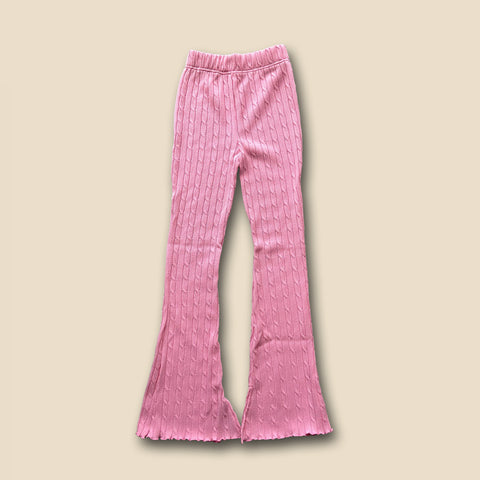 【SAMPLE】knit flare pants / pink