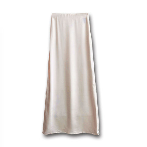 SENBATSU satin skirt / cream