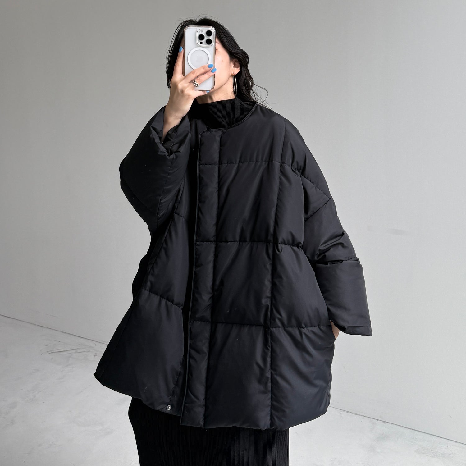 【新品】wee9s パーフェクトシルエットダウン アイボリー 選べるポケット】perfect silhouette down / beige （パーフェクト
