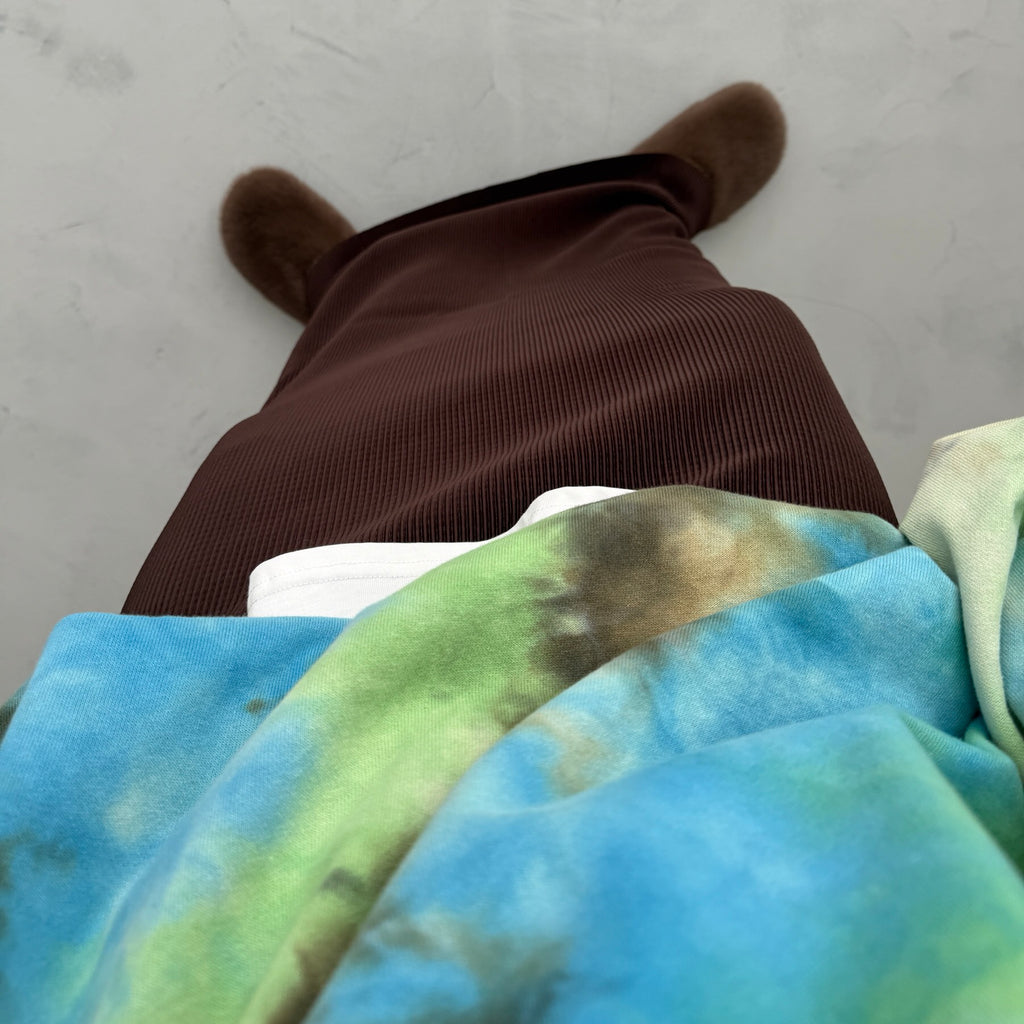daily daily super stretch pleats skirt / brown [FREE or LONG]