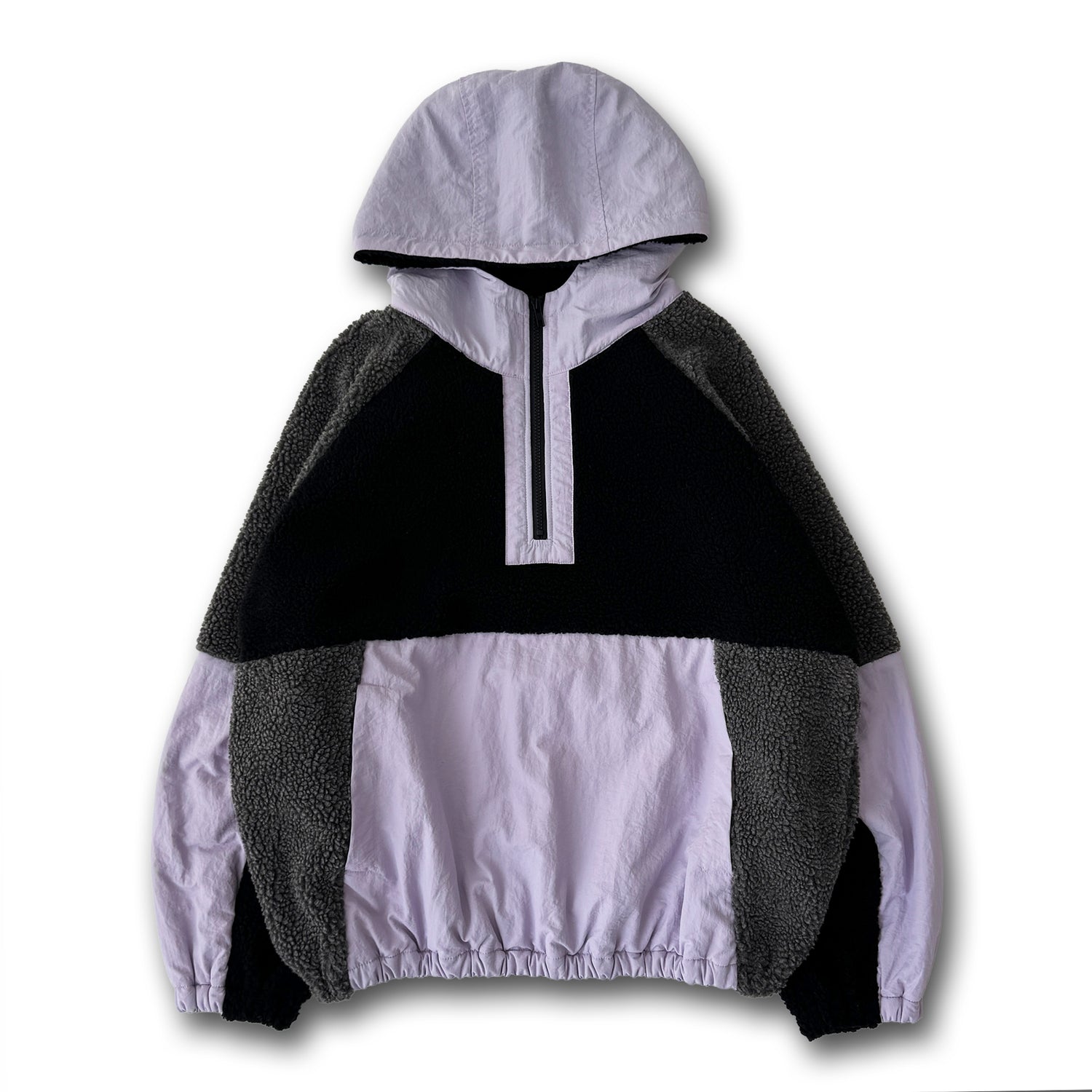 over size BOA hoodie blouson / lilac