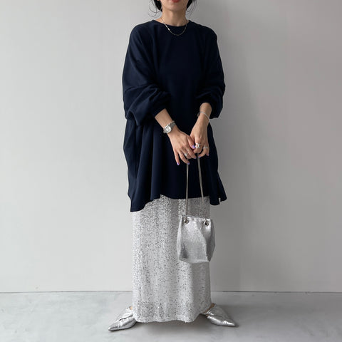 super loose light sweatee / navy [3size]