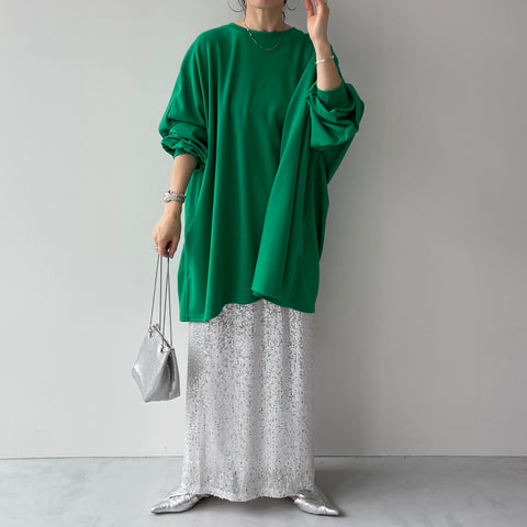 super loose light sweatee / green [3size]