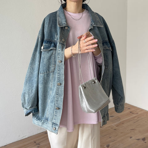 super loose light sweatee / baby pink [3size]