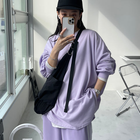 super loose light sweatee / lilac [3size]
