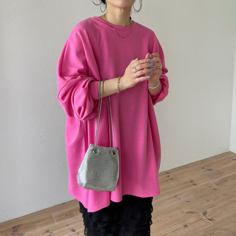 super loose light sweatee / cherry pink [3size]