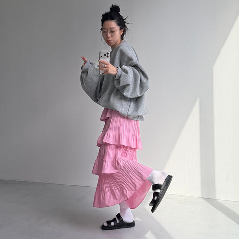 flamenco skirt / baby pink