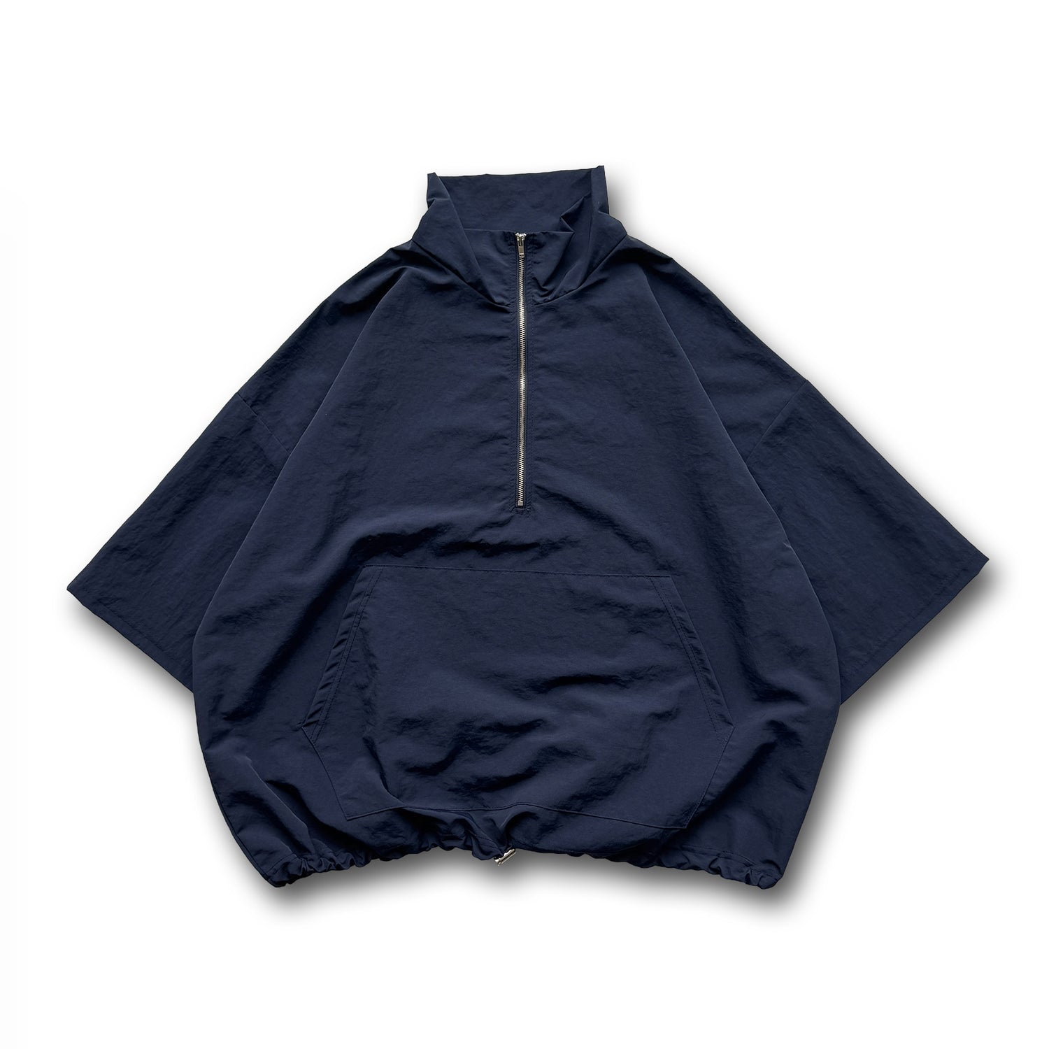 【2点SET】half zip nylon set up / navy