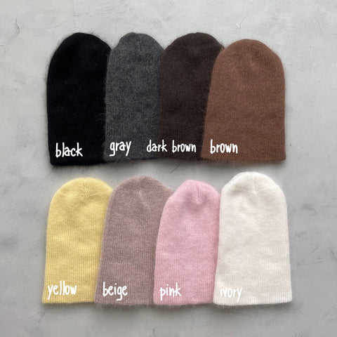 Angora snow beanie / 8 color