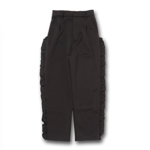 【SAMPLE】side frill whip pants / black