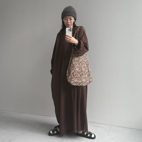 super loose light sweatee one piece / brown