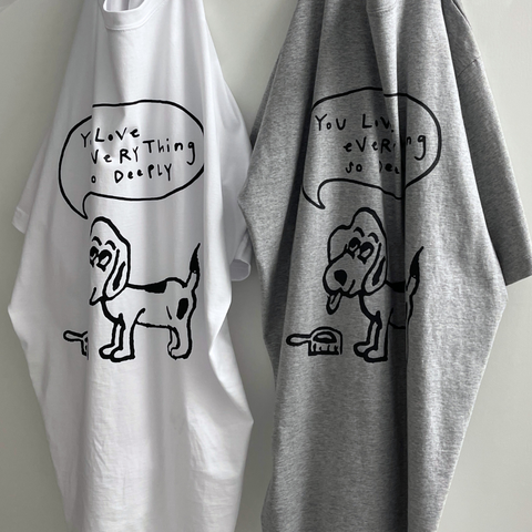 lovely dog tee / gray