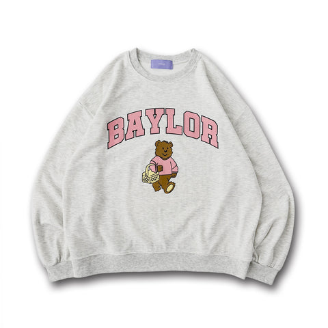 shopping bear sweat / pink