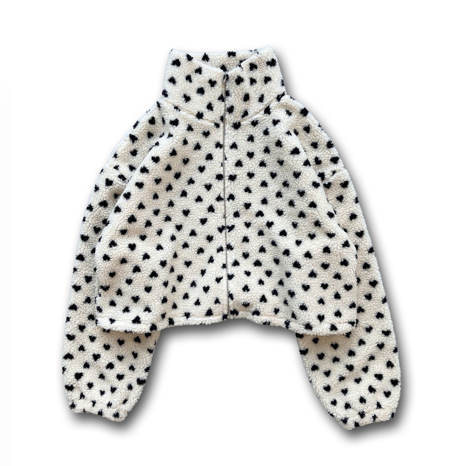 heart boa jacket / ivory