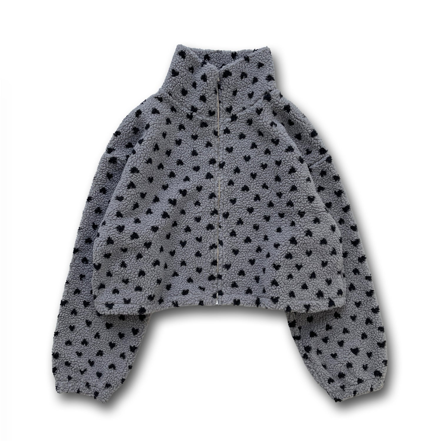 heart boa jacket / gray
