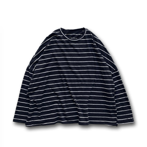 【SAMPLE】nice border long tee / black
