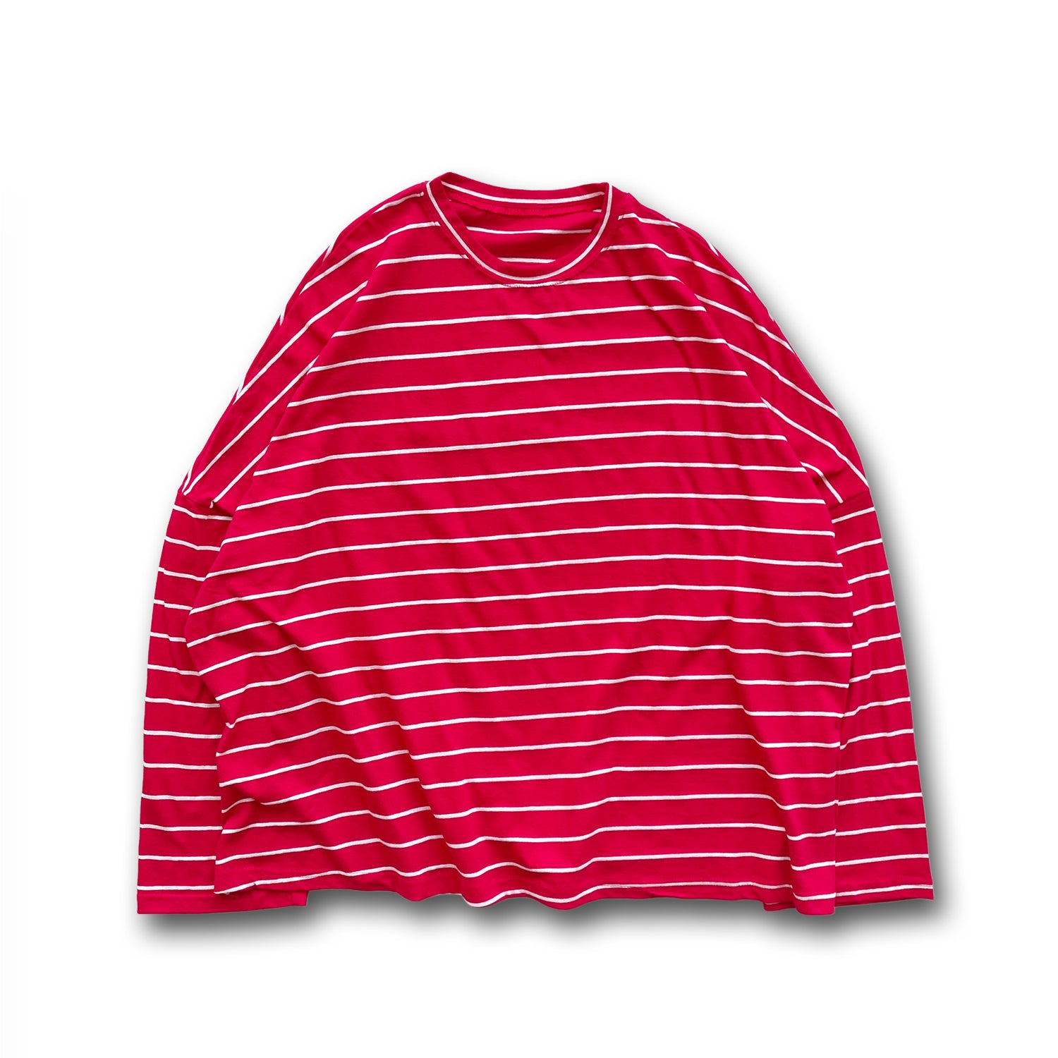 【SAMPLE】nice border long tee / red