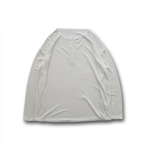 【SAMPLE】softy touch button tee / white