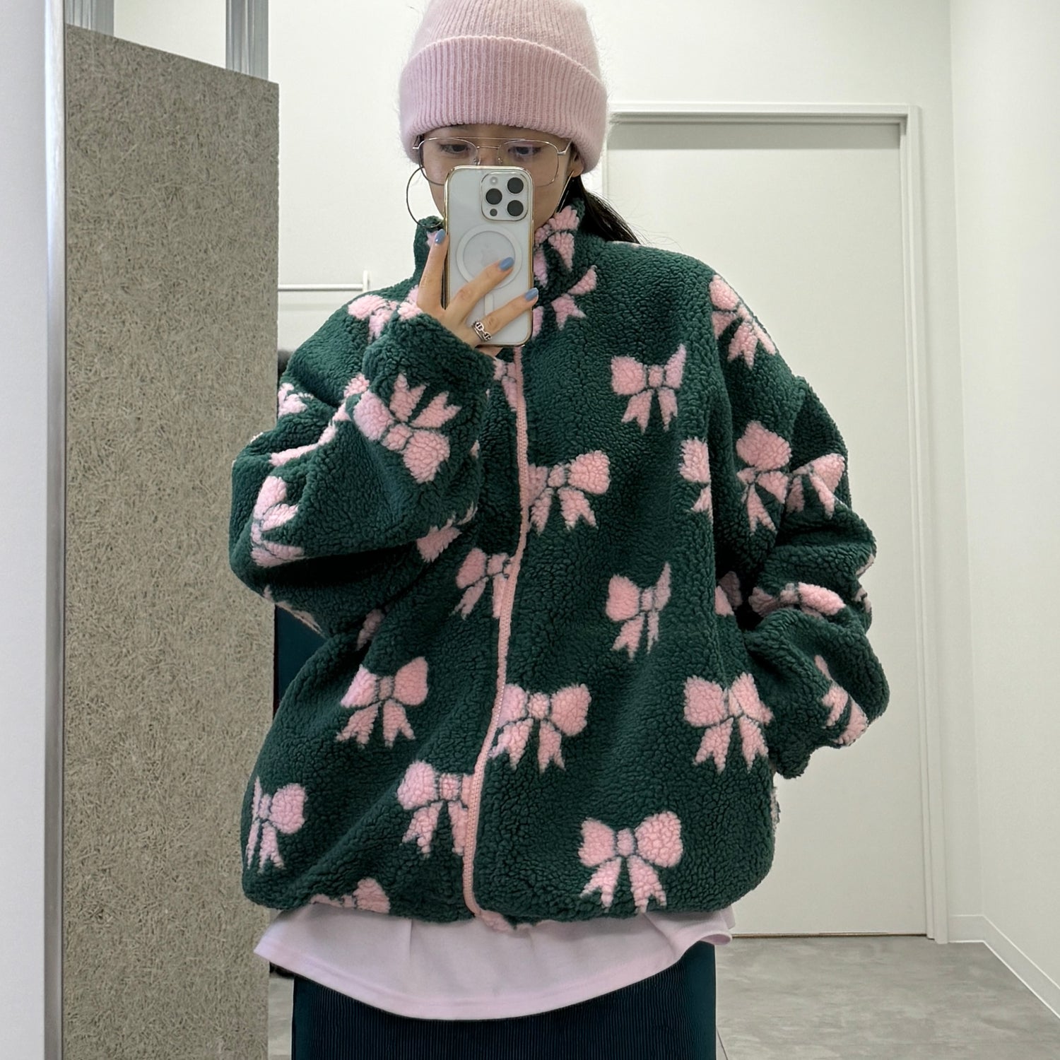 RIBBON BOA JACKET / green