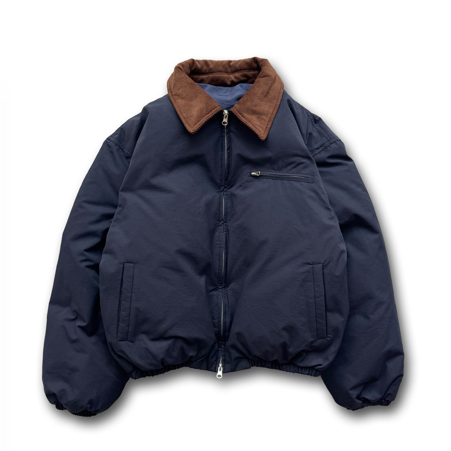 working girl down  jacket / navy