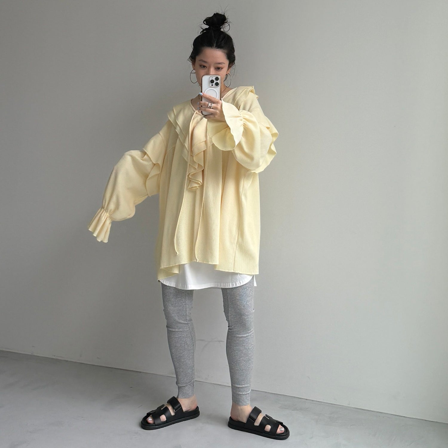 WAFFRILL TOPS / light yellow