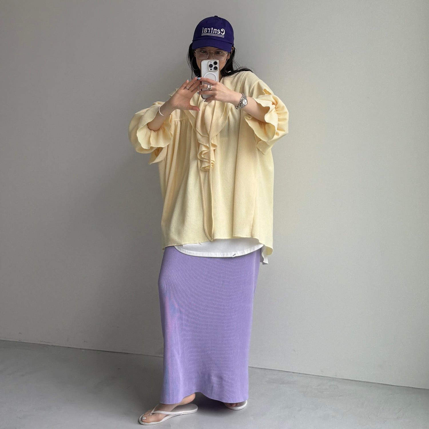 WAFFRILL TOPS / light yellow