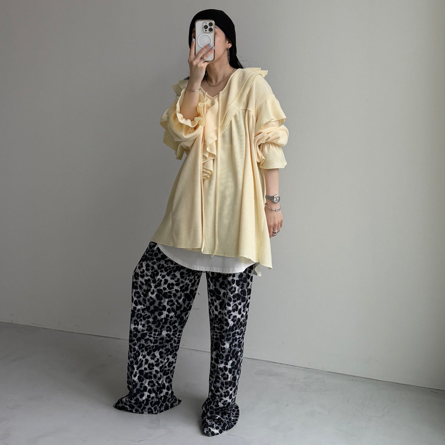 WAFFRILL TOPS / light yellow