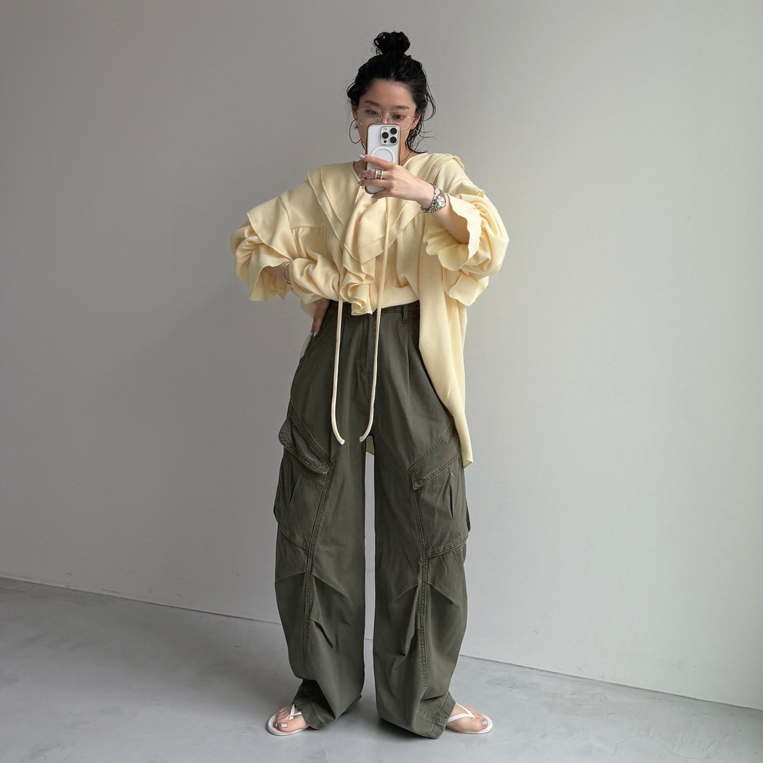 WAFFRILL TOPS / light yellow
