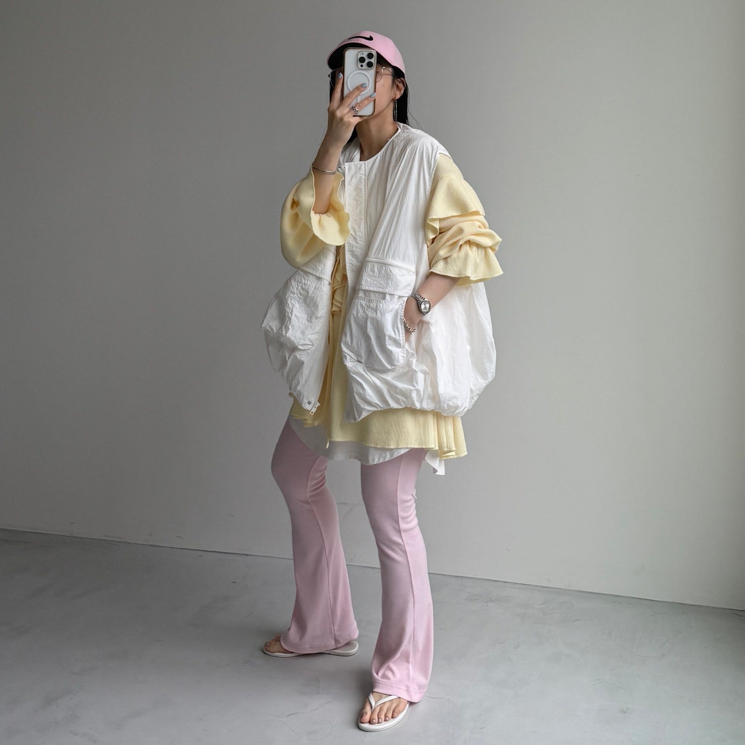 WAFFRILL TOPS / light yellow