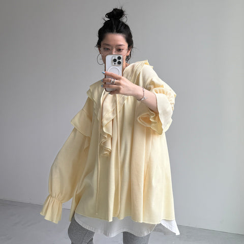 WAFFRILL TOPS / light yellow
