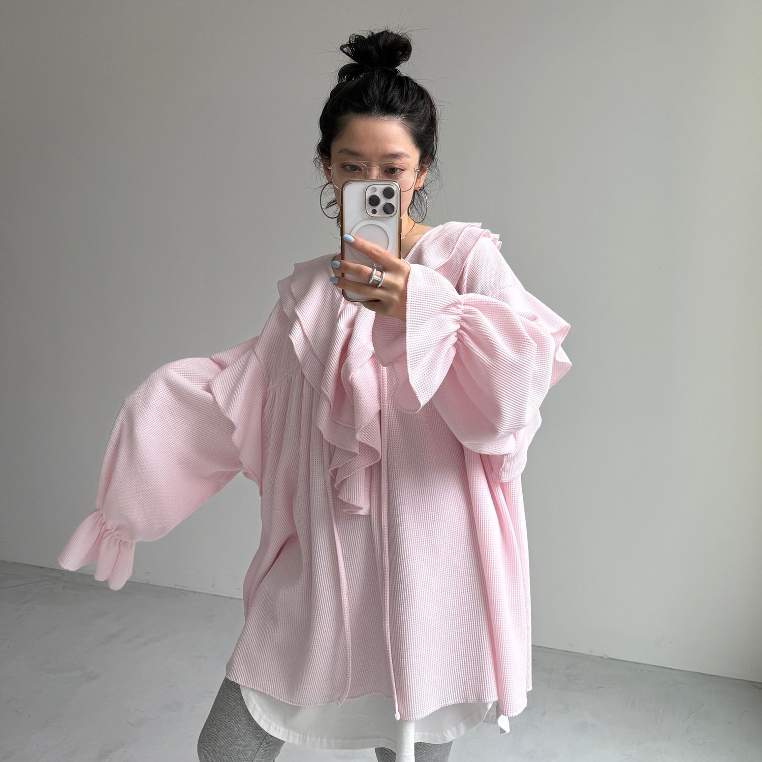 WAFFRILL TOPS / baby pink
