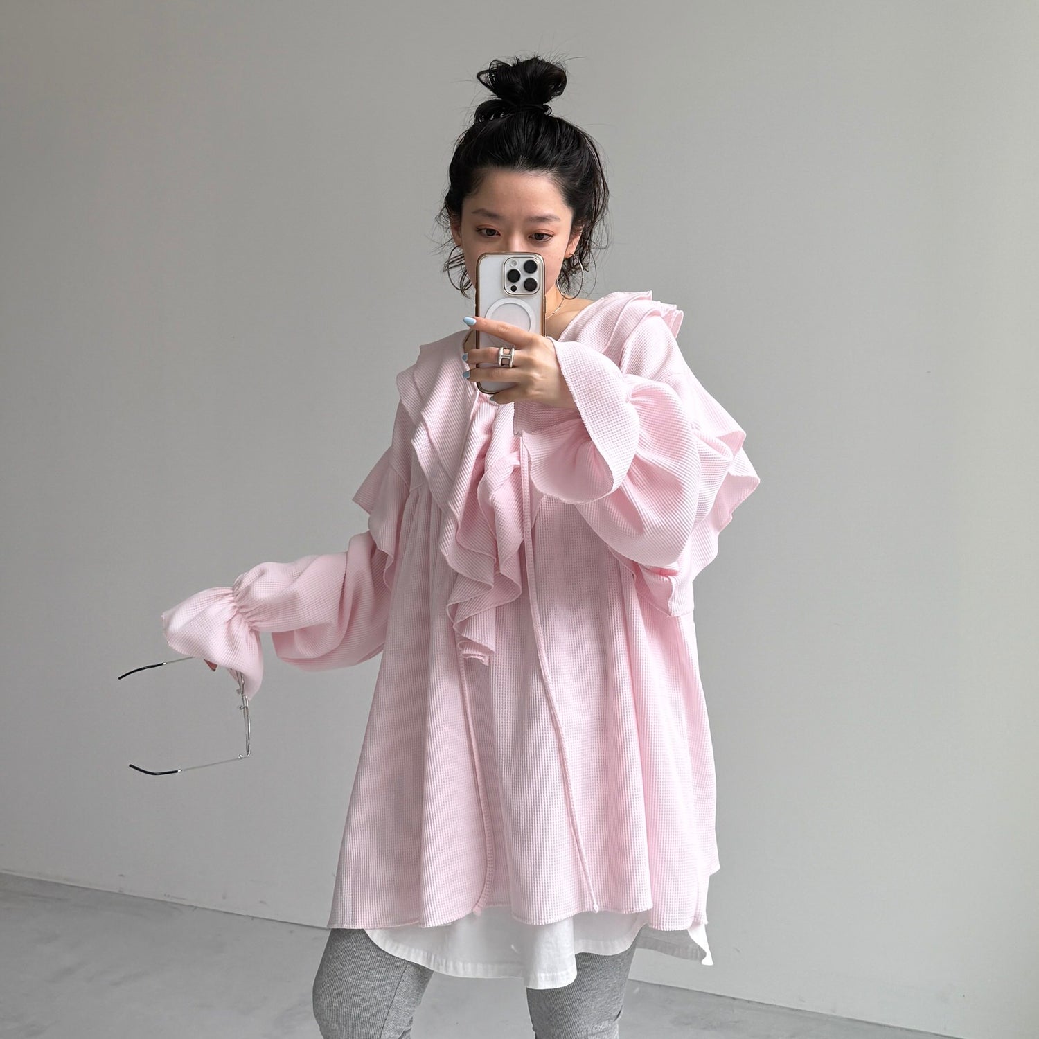 WAFFRILL TOPS / baby pink