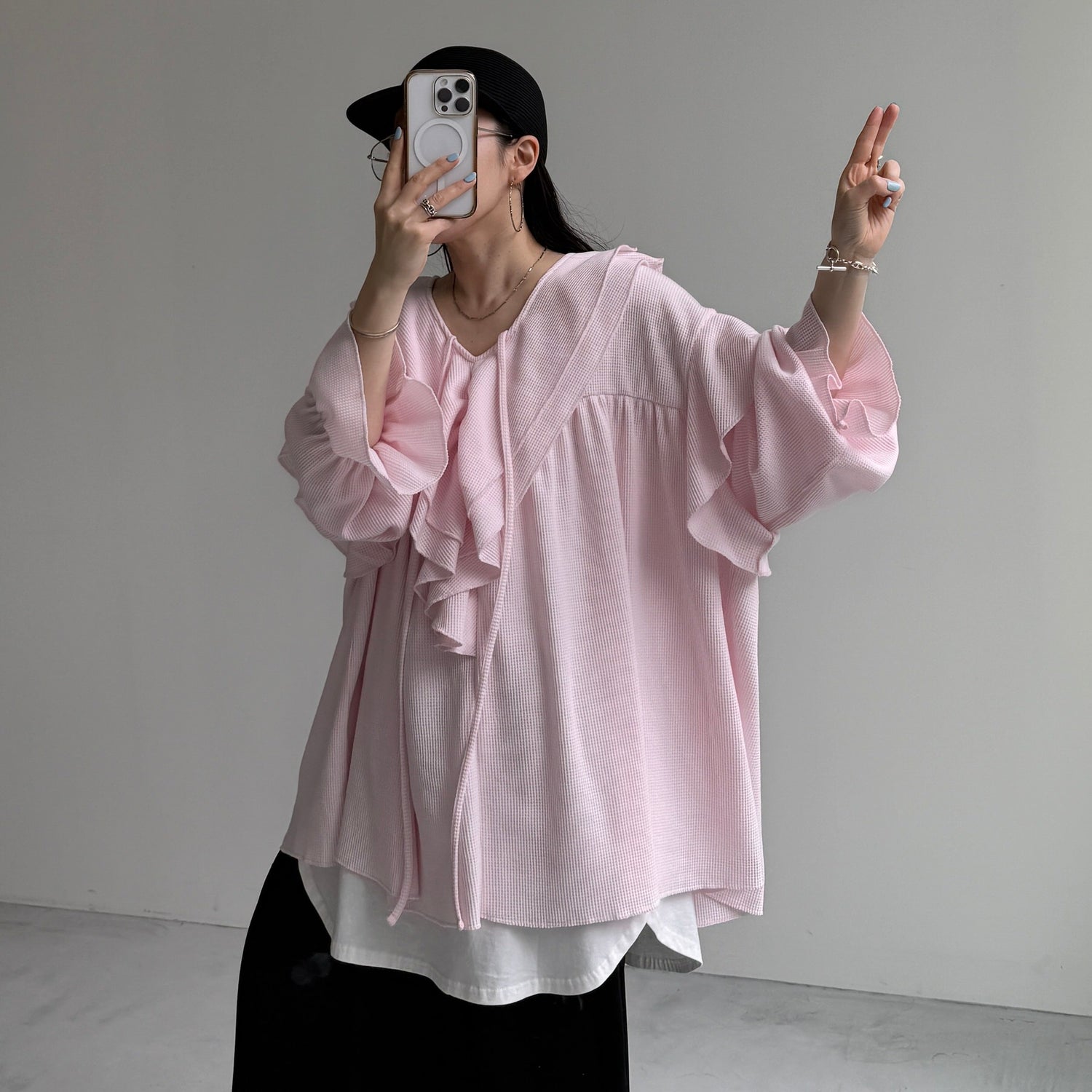 WAFFRILL TOPS / baby pink