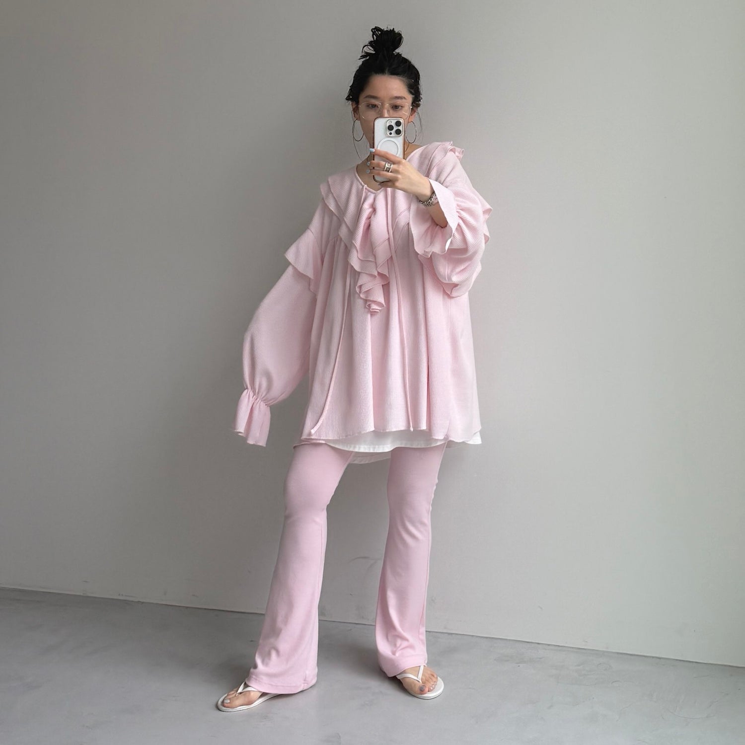WAFFRILL TOPS / baby pink