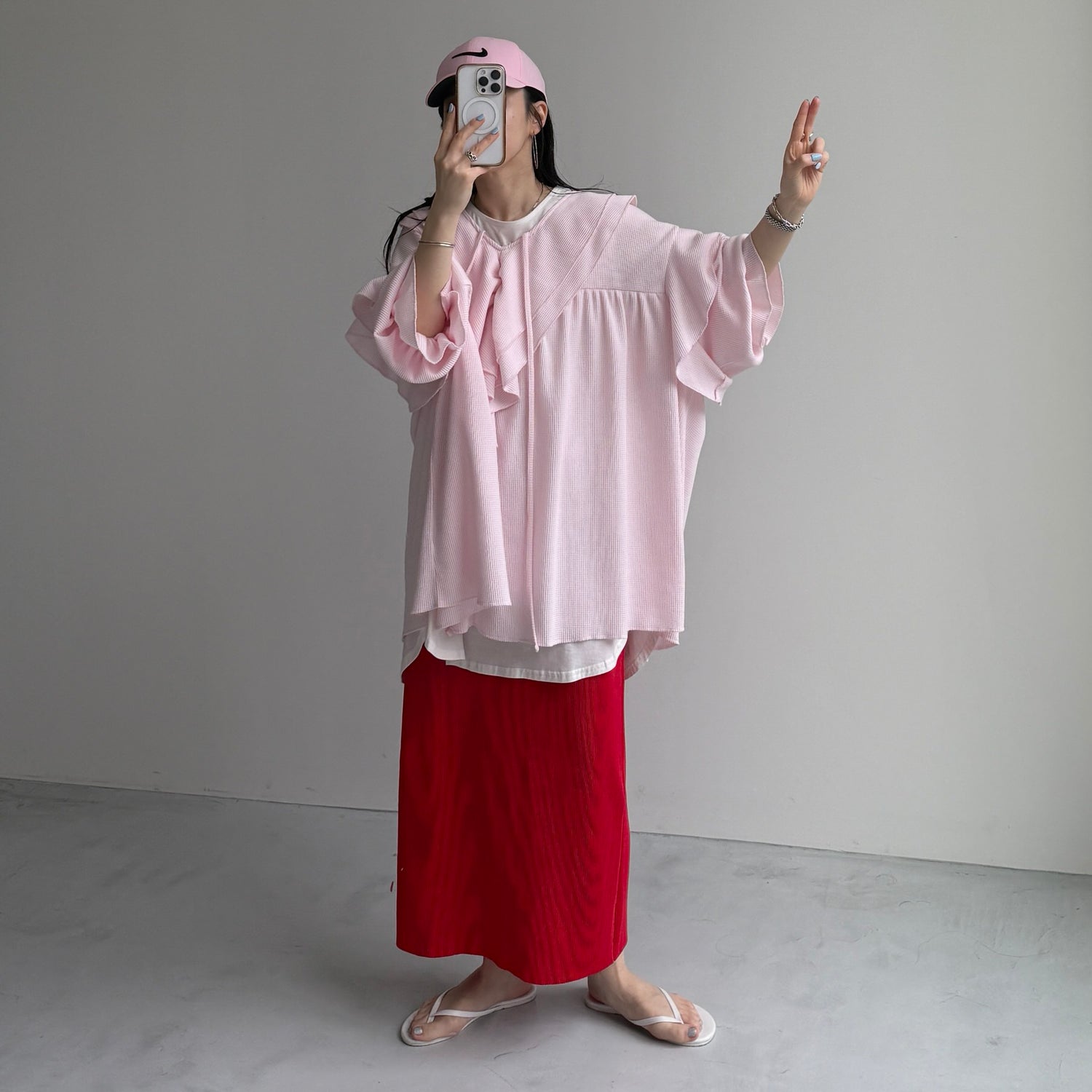 WAFFRILL TOPS / baby pink