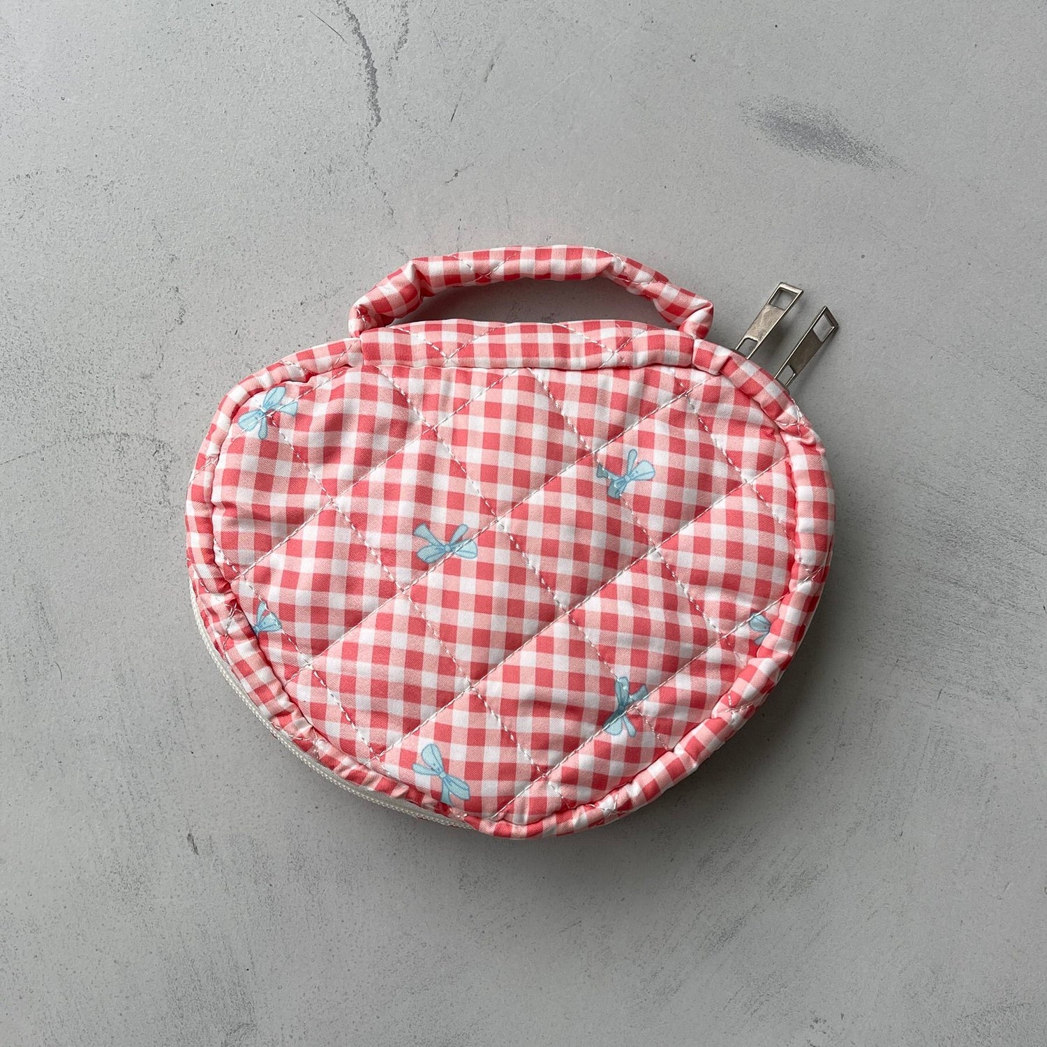 gingham check quilting pouch