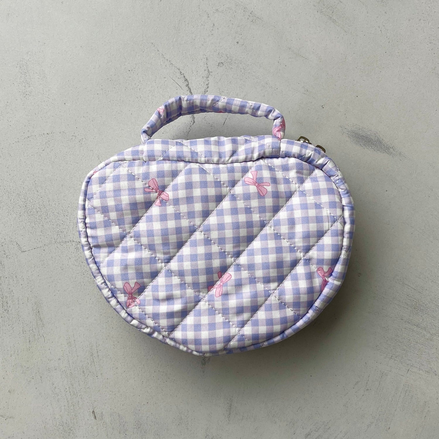 gingham check quilting pouch