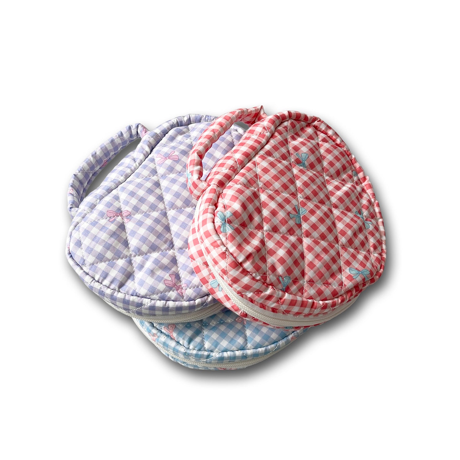 gingham check quilting pouch