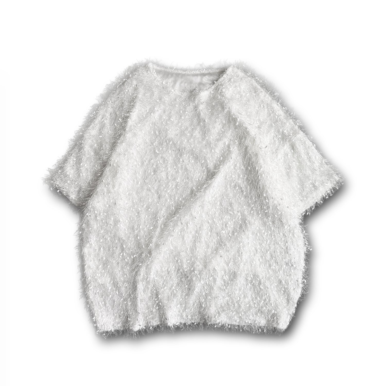 fringe mop tee / ivory