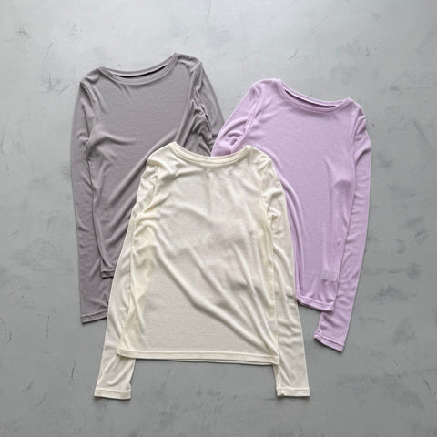 KASANE sheer tee / white