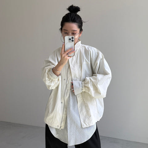 OHANAMI nylon blouson / ivory
