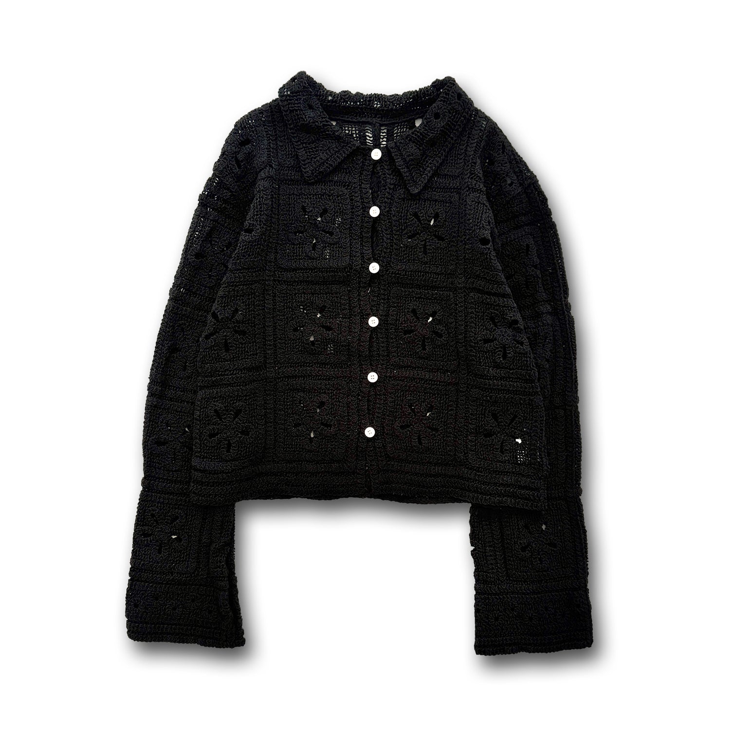 【SAMPLE】mesh cardigan / black