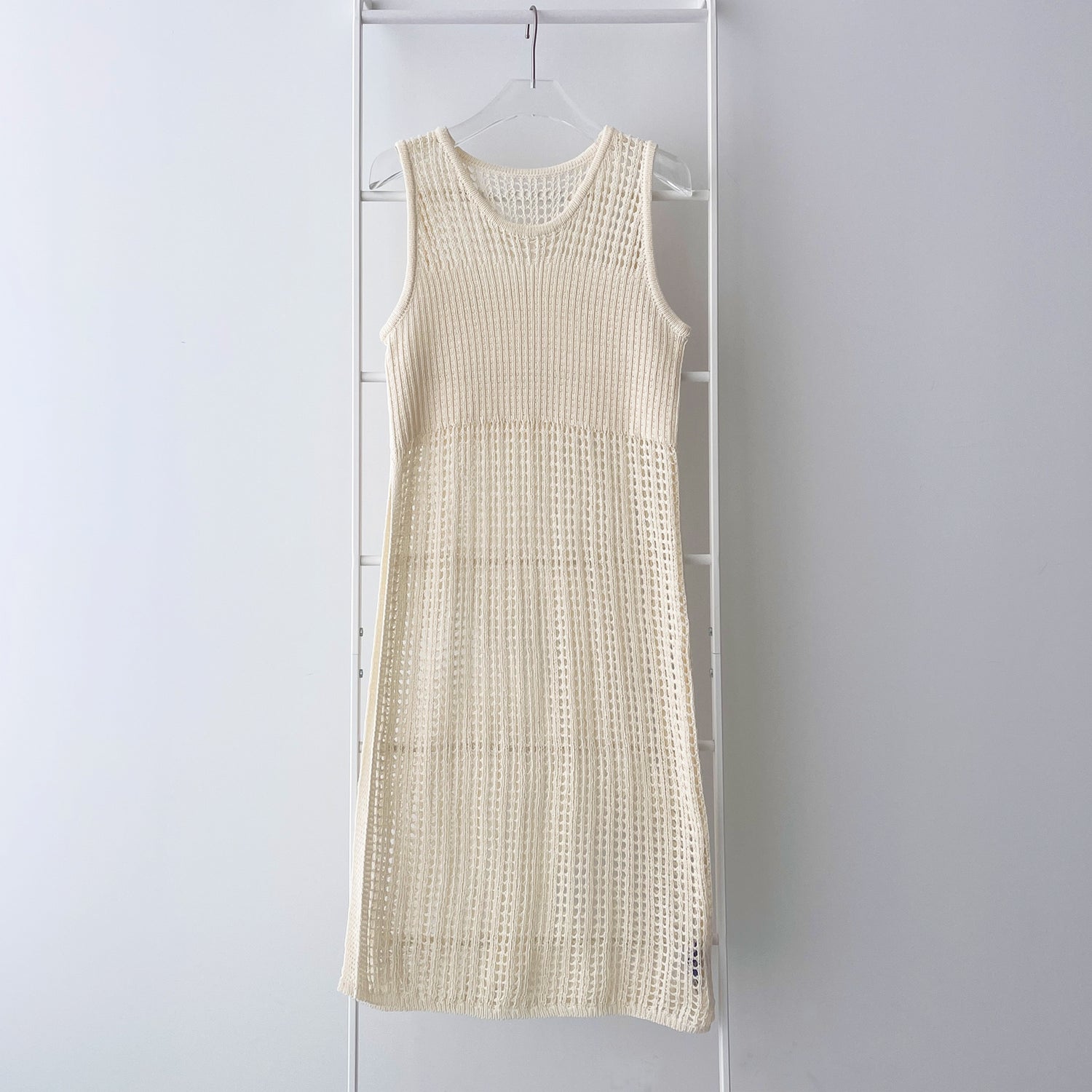 【SAMPLE】mesh layered one piece / ivory