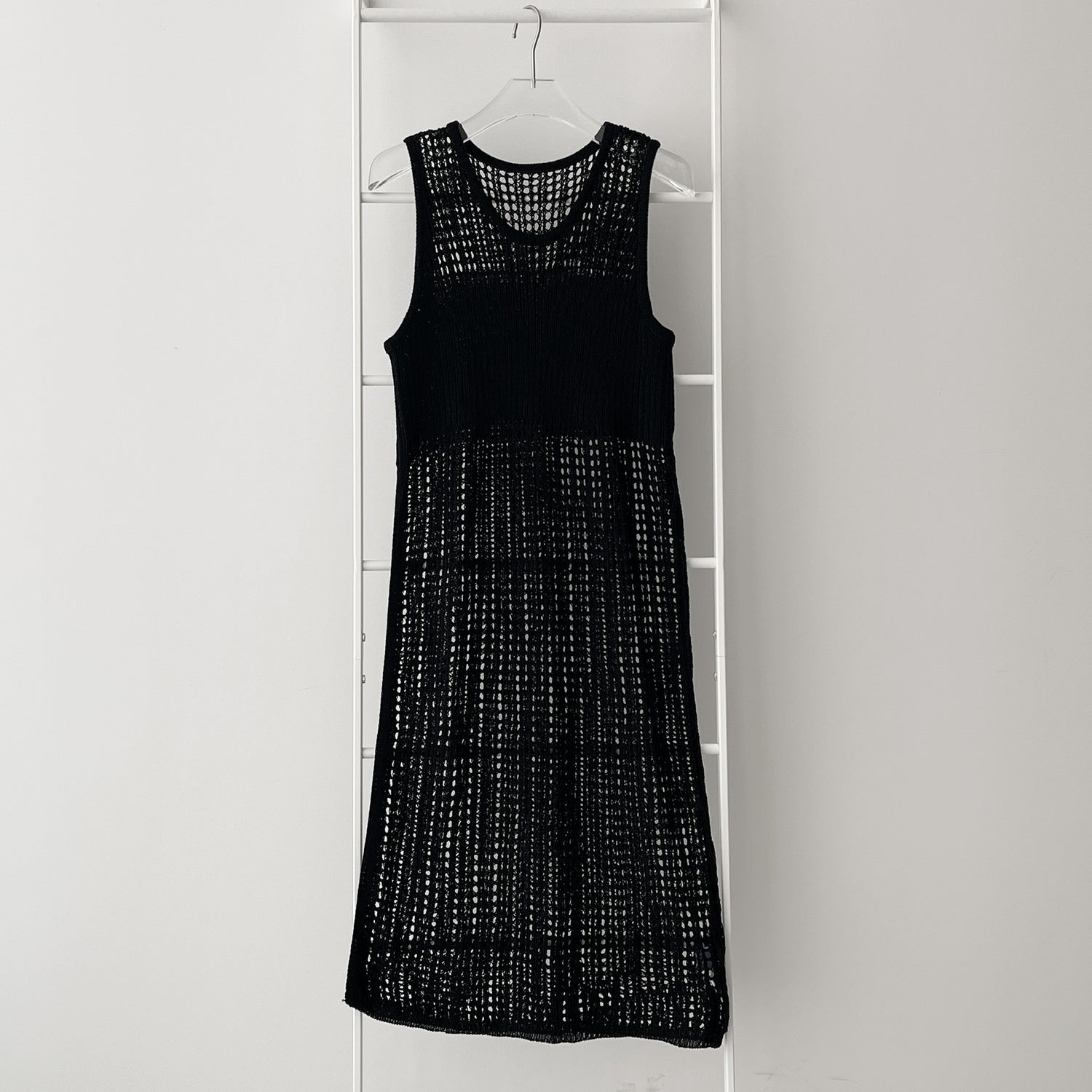 【SAMPLE】mesh layered one piece / black