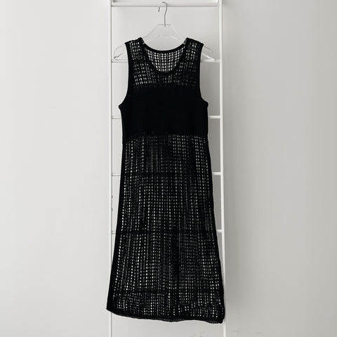 【SAMPLE】mesh layered one piece / black