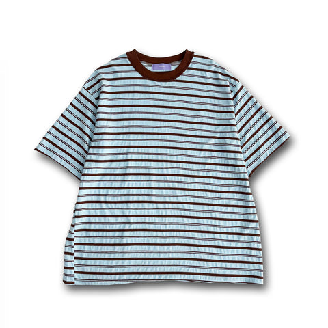 【SAMPLE】loose border tee / blue